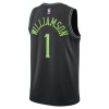 Muške NBA Dres New Orleans Pelicans Zion Williamson Nike 2025-26 City Edition Crno Swingman